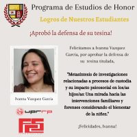 Logro de Ivanna Vazquez